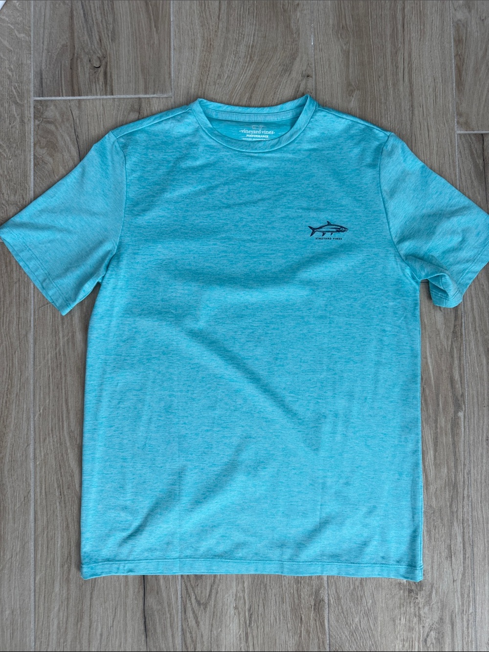 Vineyard Vines Boys' Aqua Short Sleeve Shark Tee